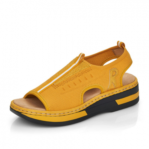 Dámské sandály RIEKER V59B5-68 žlutá S4